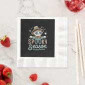 lustiger Geist mit Hüten, spukhafte Jahreszeit Serviette (Beispiel)