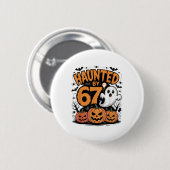 Lustiger Geist T Kürbis Halloween - Verflucht Button (Vorne & Hinten)