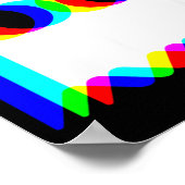Lustiger Geist Trippy Vaporwave Halloween Techno R Poster (Ecke)