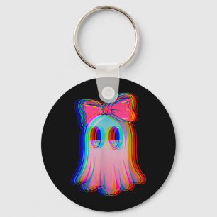 Lustiger Geist Trippy Vaporwave Halloween Techno R Schlüsselanhänger