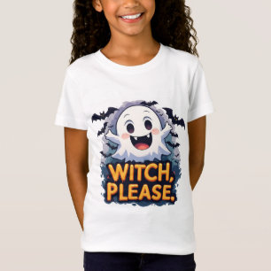 Lustiger Geist und Fledermäuse Hexe Bitte Hallowee T-Shirt
