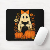Lustiger Geistbogen hält schwarze Katze fällt Hall Mousepad (Mit Mouse)