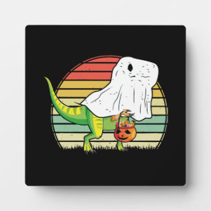 Lustiger Geister-Dinosaurier Halloween Fotoplatte