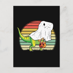 Lustiger Geister-Dinosaurier Halloween Postkarte