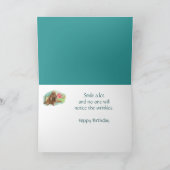 Lustiger geknitterter Jagdhund-Alters-50. Karte (Innenseite)