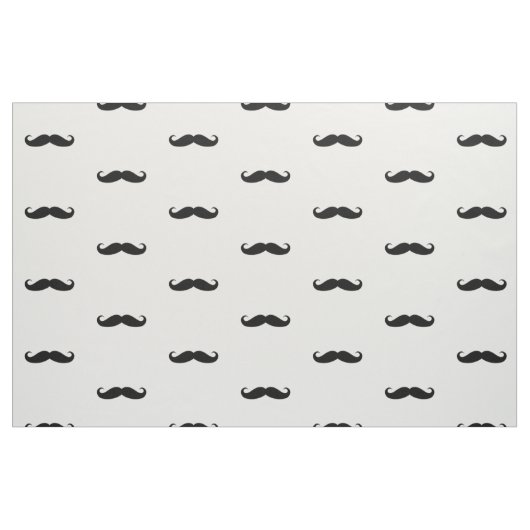 Lustiger gekräuselter schwarzer Schnurrbart Stoff (Fat Quarter (45,7 x 55,9 cm))