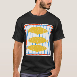 Lustiger gelber Fisch T-Shirt