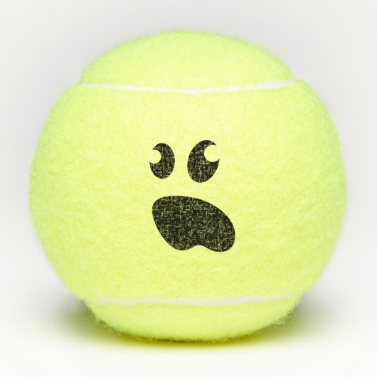 Lustiger gelber Tennisball mit niedlichem Tennisbälle (Vorderseite)