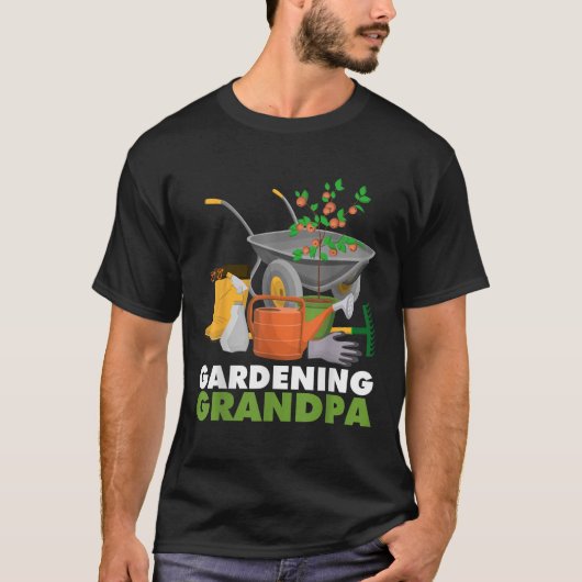 Lustiger Gemüse-Gärtner-Garten-Opa T-Shirt (Vorderseite)