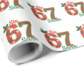 Lustiger Gen Alpha 67 Weihnachts-Meme Geschenkpapier (Rolleneckpunkt)