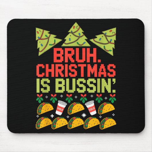 Lustiger Gen Alpha Gen Z Slang Lustiger Weihnachts Mousepad (Vorne)