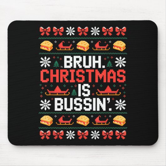 Lustiger Gen Alpha Gen Z Slang Lustiger Weihnachts Mousepad (Vorne)