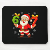 Lustiger Gen-Alpha-Slang 6 7 Weihnachten Santa Six Mousepad (Vorne)
