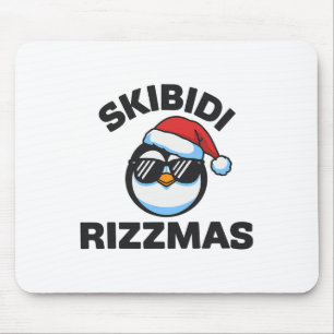 Lustiger Gen-Alpha-Slang-Weihnachts-Pinguin Skibid Mousepad