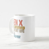 Lustiger Gen X Überlebte Ohne GPS Therapeut Kaffeetasse (Vorderseite Links)