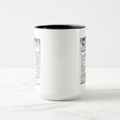 Lustiger General Manager Ernährungsfakten Chef-Ges Tasse (Zentrum)