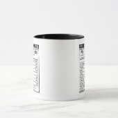 Lustiger General Manager Ernährungsfakten Chef-Ges Tasse (Zentrum)