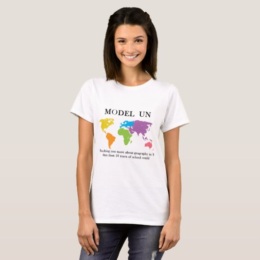 Lustiger Geografie-T - Shirt Modell UNO (Vorne ganz)