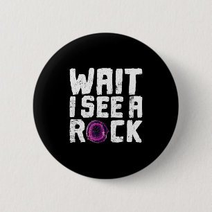 Lustiger Geologe Rock Hounding Geode Vintage-Shirt Button