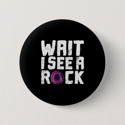 Lustiger Geologe Rock Hounding Geode Vintage-Shirt Button (Vorderseite)