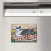 Lustiger George-Washington-Katzenmagnet Magnet (In Situ (Geschirrspüler))