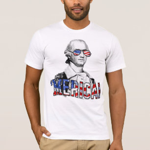 Lustiger George Washington Merica patriotisches T-Shirt