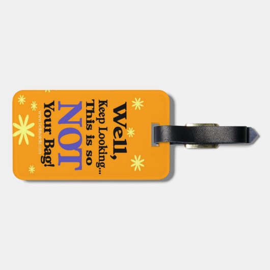 Lustiger Gepäckanhänger (Rückseite horizontal)