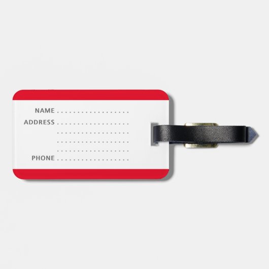 Lustiger Gepäckanhänger mit "meiner Tasche" (Rückseite horizontal)