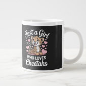 Lustiger Gepard-Zitat Jumbo-Tasse (Rechts)
