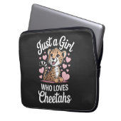 Lustiger Gepard-Zitat Laptopschutzhülle (Vorderseite Links)