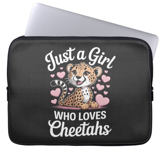 Lustiger Gepard-Zitat Laptopschutzhülle (Vorderseite)