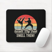 Lustiger Geruch Füße Martial Arts Retro Karate Gra Mousepad (Mit Mouse)