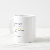 Lustiger Geschenk-Kaffeebecher für Texter Kaffeetasse (Vorderseite Links)