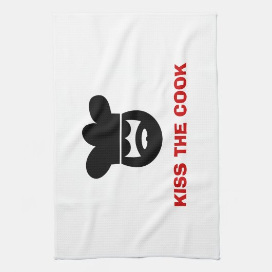 Lustiger Geschirrtuch | Kuss der Koch (Vertikal)