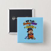 Lustiger Geschwister-Halloween Wird Bruder Schwest Button (Vorne & Hinten)