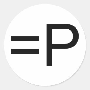 Lustiger GesichtEmoticon! Runder Aufkleber