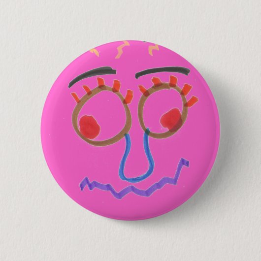 Lustiger Gesichts-Button Button (Vorderseite)