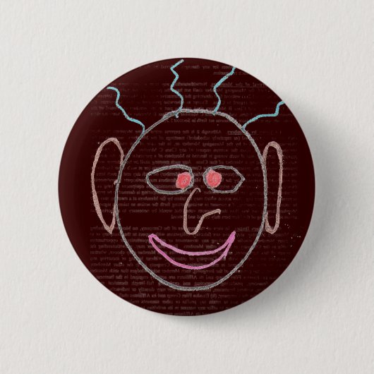 Lustiger Gesichts-Button Button (Vorderseite)