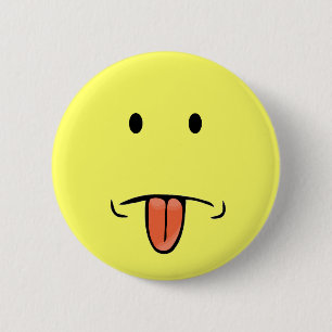 Lustiger Gesichtsknopf Button