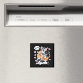 Lustiger gestapelter Kätzchen-Pyramide der Pfoten Magnet (In Situ (Geschirrspüler))