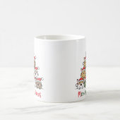 Lustiger gestapelter Katzen-Meowy-Weihnachtsbaum Kaffeetasse (Mittel)