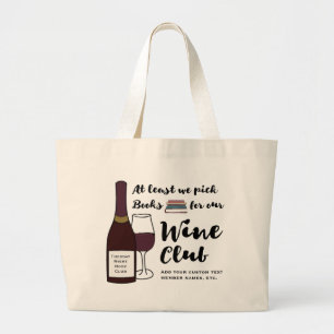 Lustiger Getränk-Wein-Verein-kundenspezifische Jumbo Stoffbeutel