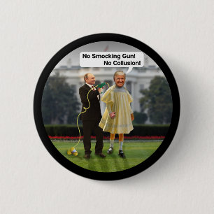 Lustiger Gewehr-Witz Donald Trump Putin Smocking Button