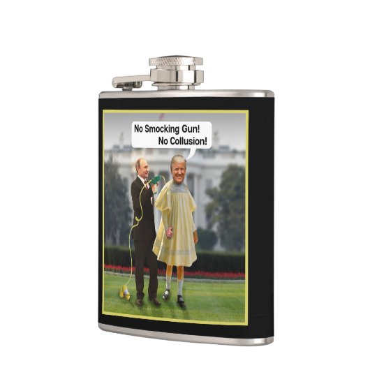 Lustiger Gewehr-Witz Donald Trump Putin Smocking Flachmann (Links)