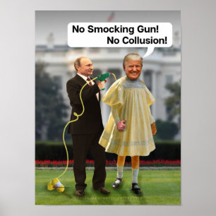 Lustiger Gewehr-Witz Donald Trump Putin Smocking Poster