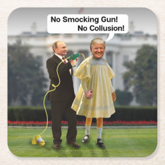 Lustiger Gewehr-Witz Donald Trump Putin Smocking Rechteckiger Pappuntersetzer