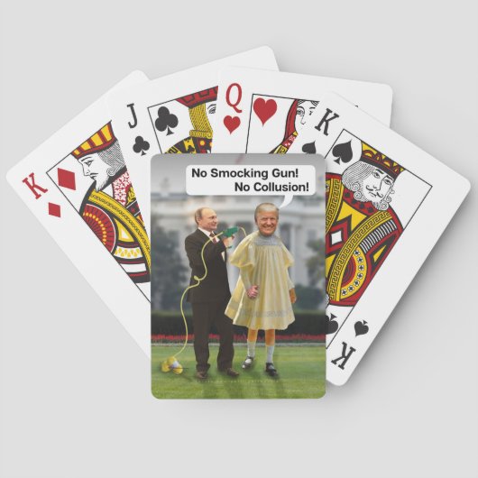 Lustiger Gewehr-Witz Donald Trump Putin Smocking Spielkarten (Rückseite)