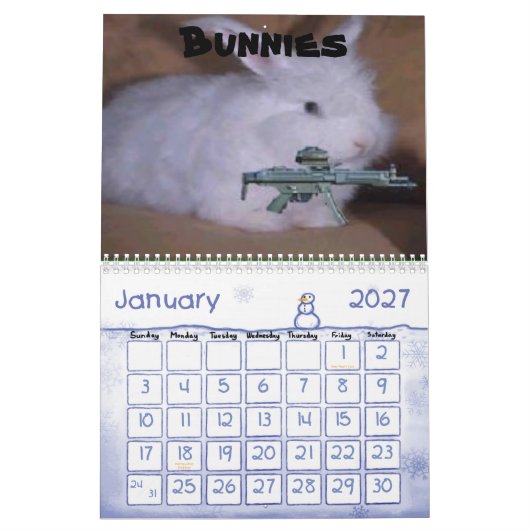 Lustiger Gewehre Kalender (Jan 2027)