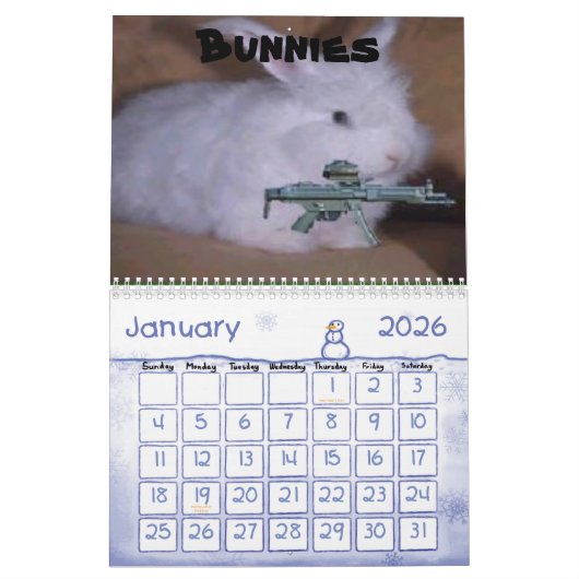 Lustiger Gewehre Kalender (Jan 2026)