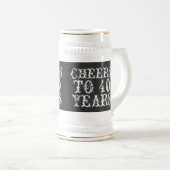 Lustiger Gewohnheitsbeifall zu 40 Jahren Bierglas (VorderseiteRechts)